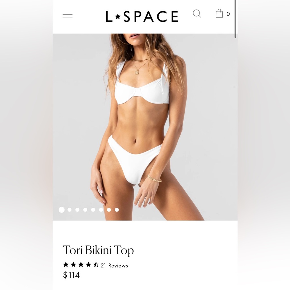 L*SPACE Black Tori Bikini Top